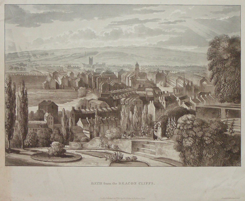 Aquatint - Bath from the Beacon Cliffs - Smart